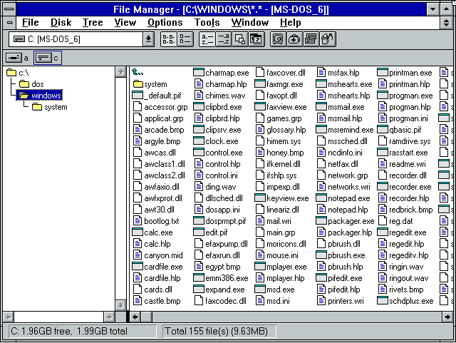 Features im Windows 3.11